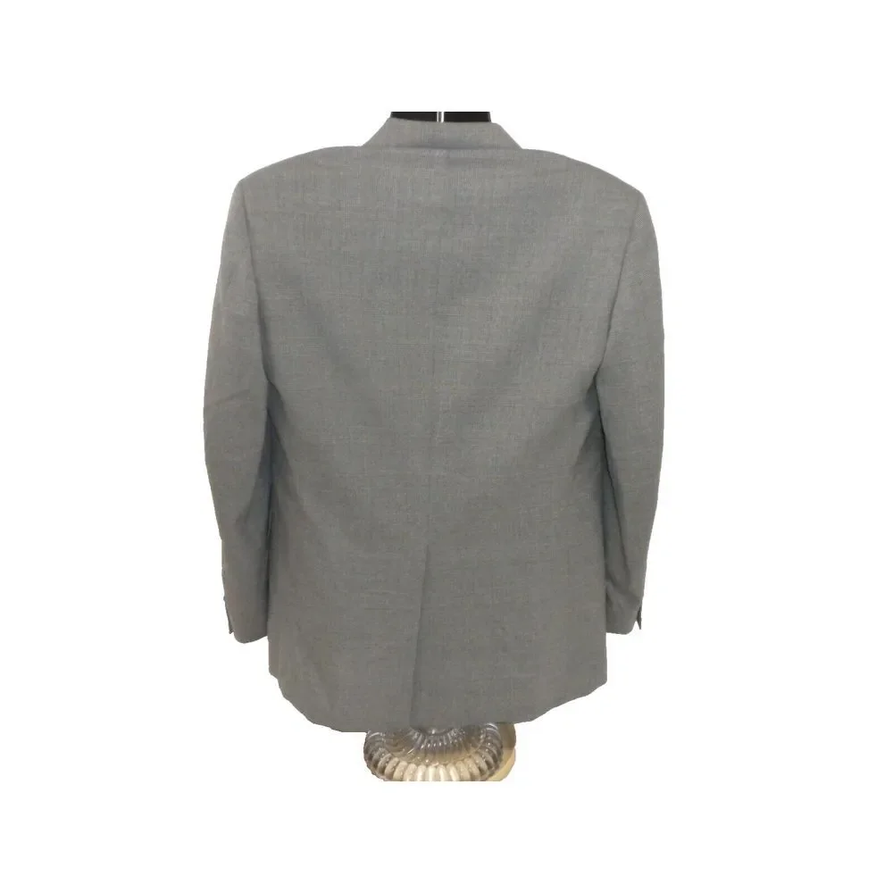 Brooks Brothers Sport Coat Mens 40 Gray Plaid 3 Button Lined Single Vent VTG USA